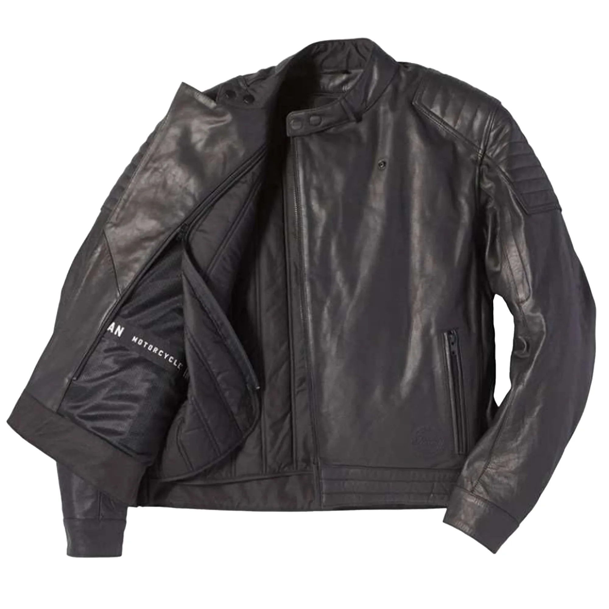 Indian Motorcycle 286065302 Mens Leather Denton Jacket Warm Soft Comfortable Durable Black