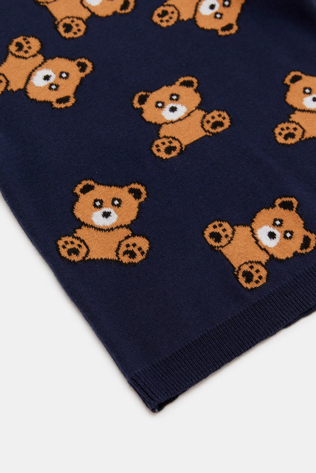 Infant Boys Blue Bear Printed Pullover