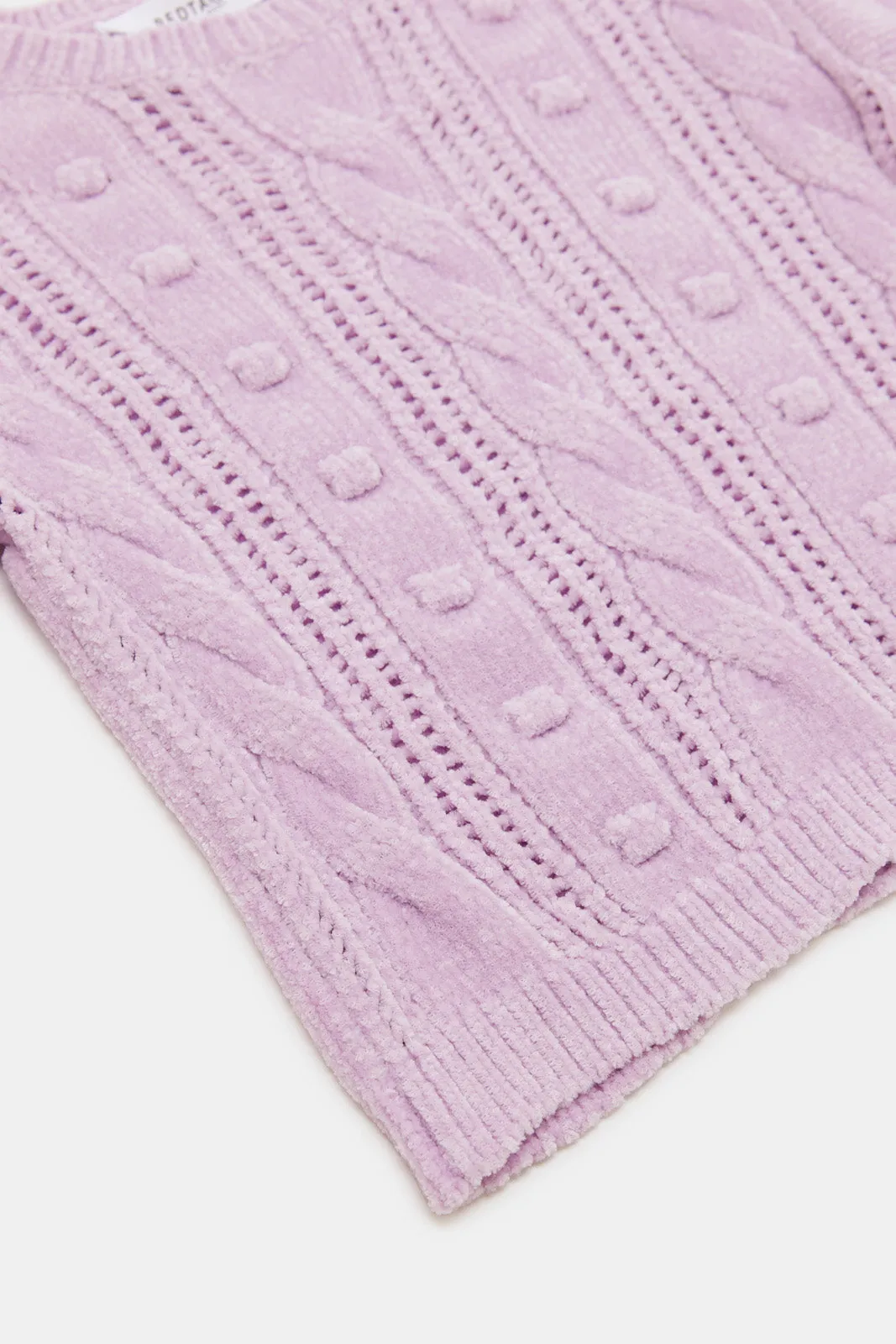 Infant Girls Lilac Knitted Pullover