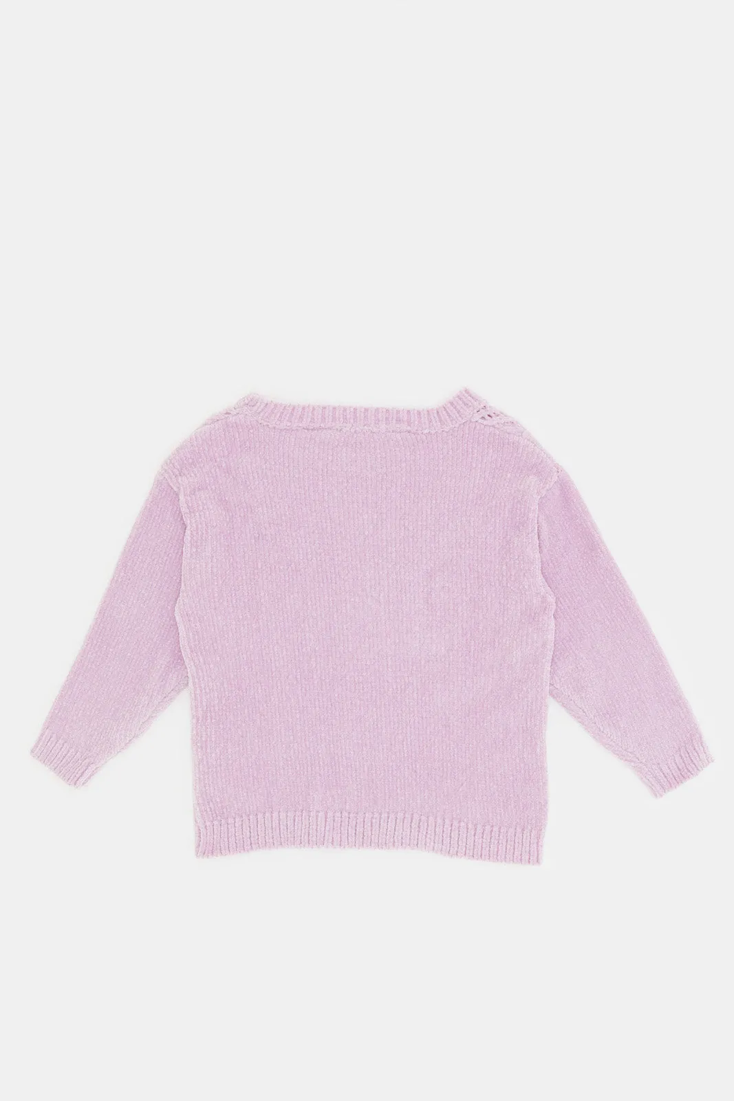 Infant Girls Lilac Knitted Pullover