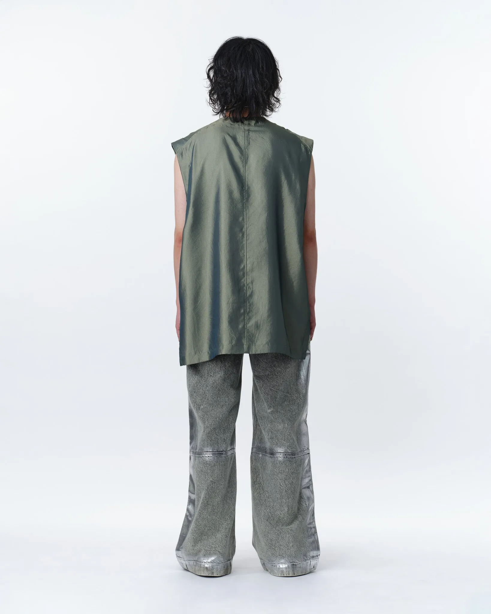 IRIDESCENT FARMERS VEST .11 【GLOSS BEIGE】