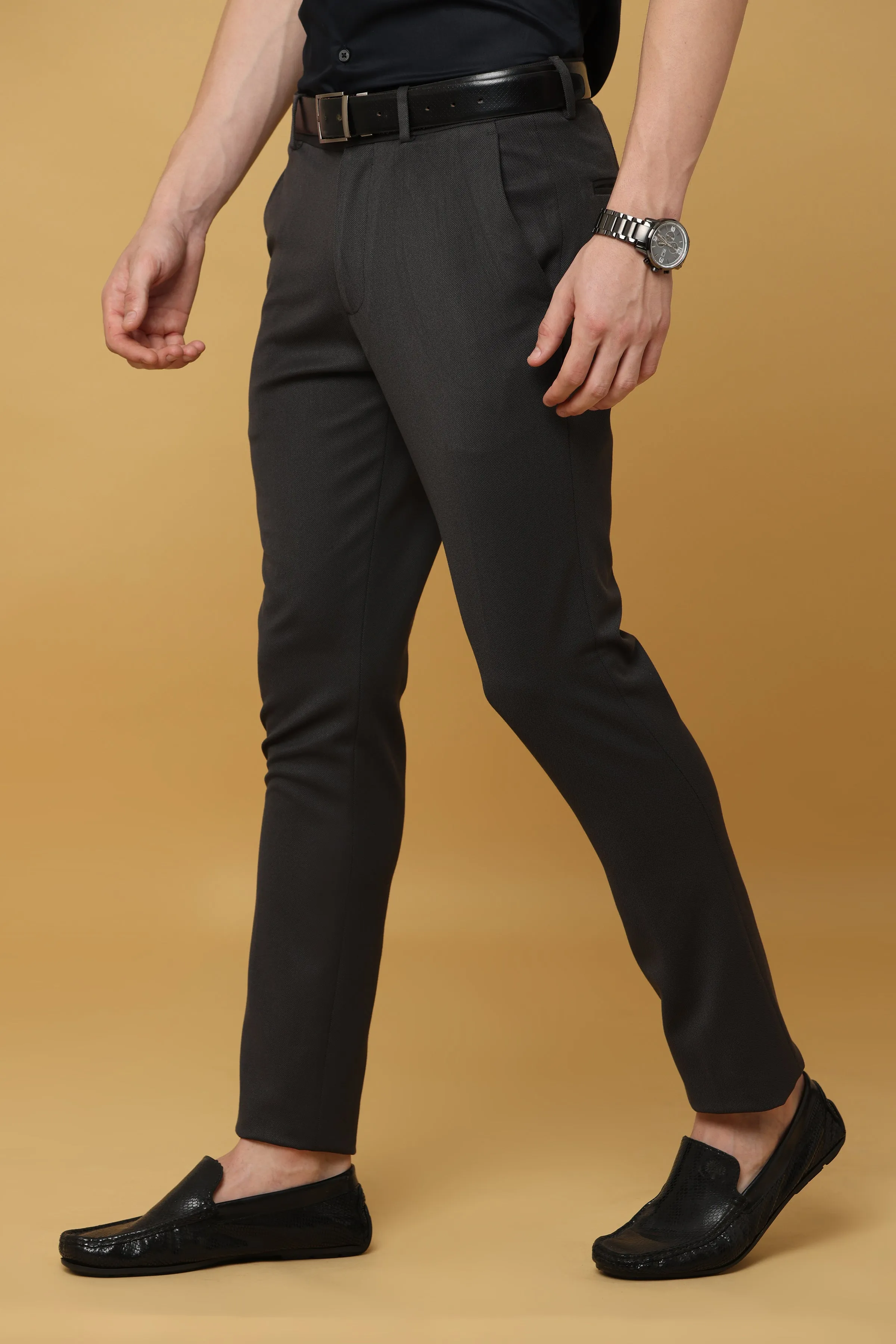 Ivyn Urbane Charcoal Formal Trousers