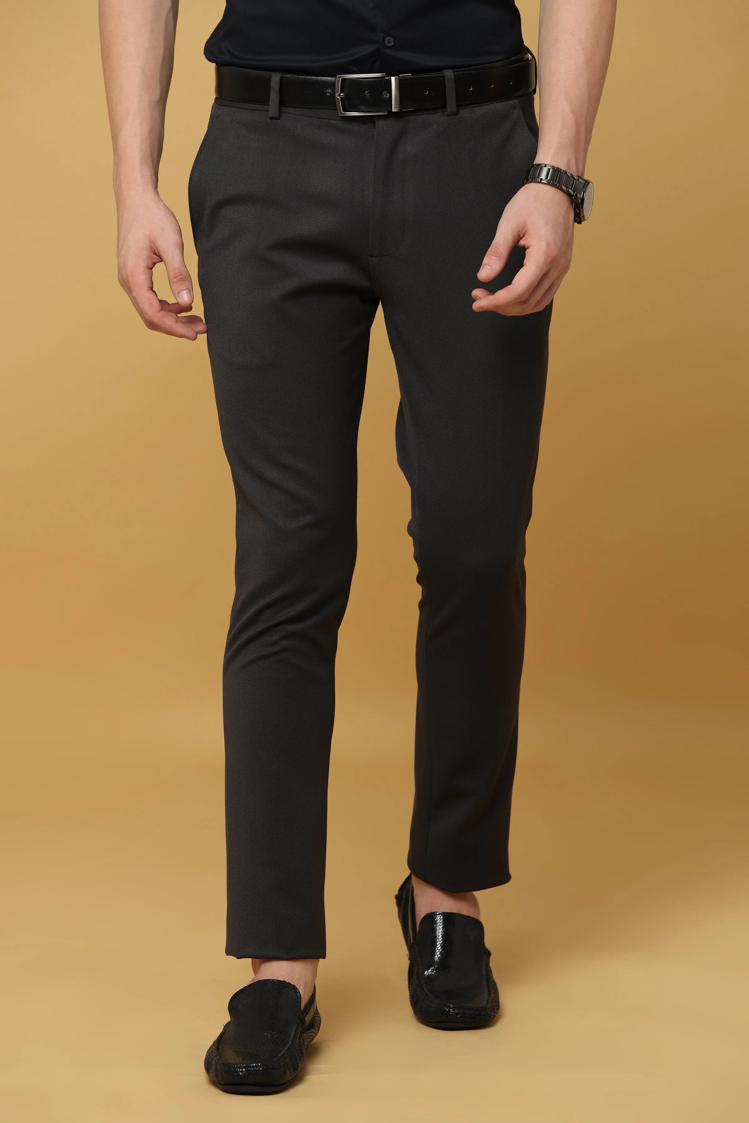 Ivyn Urbane Charcoal Formal Trousers