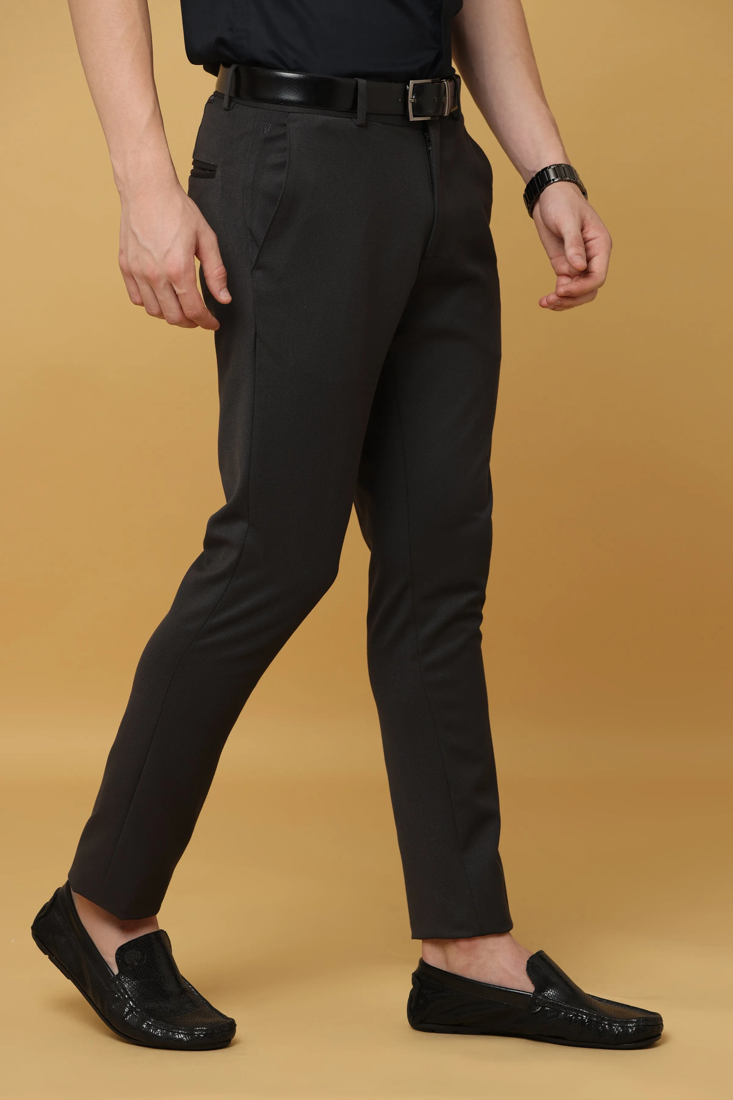 Ivyn Urbane Charcoal Formal Trousers