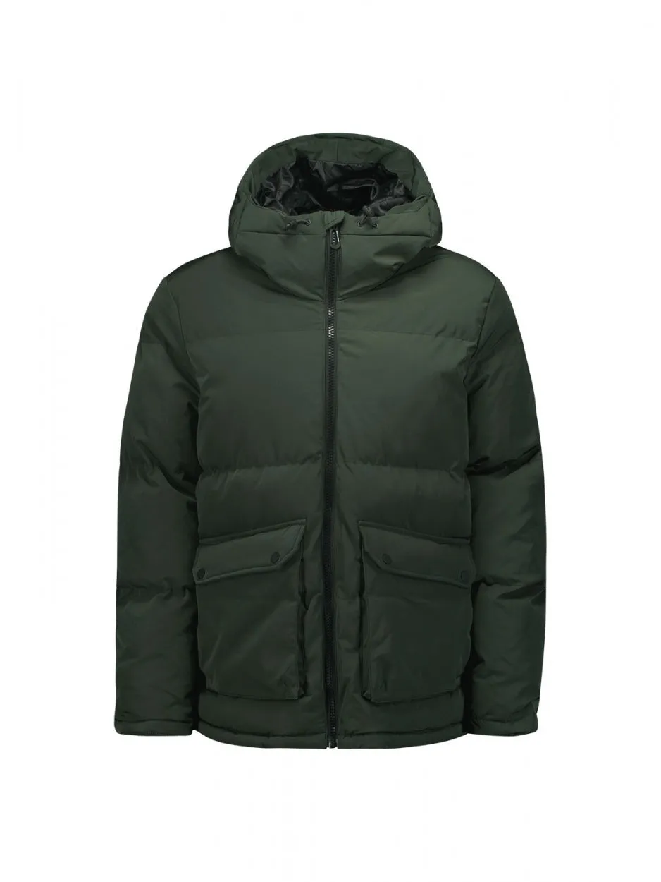 Jacket Short Fit Hooded Padded | Dark Green