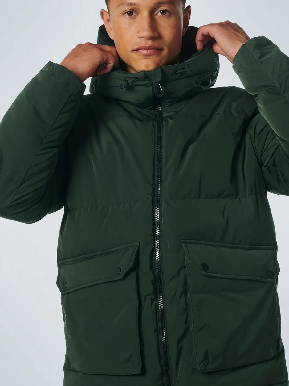 Jacket Short Fit Hooded Padded | Dark Green