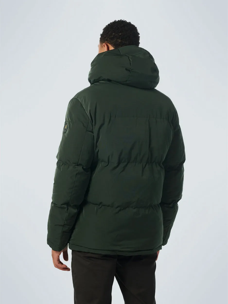 Jacket Short Fit Hooded Padded | Dark Green