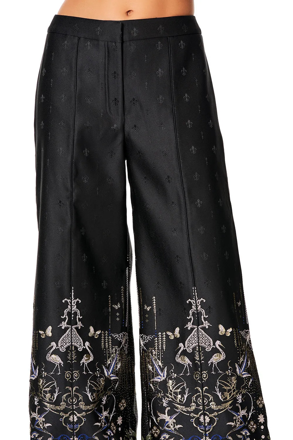 JACQUARD PANT WITH FRONT SEAMS REBELLE REBELLE