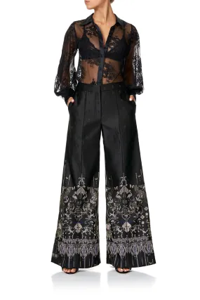 JACQUARD PANT WITH FRONT SEAMS REBELLE REBELLE