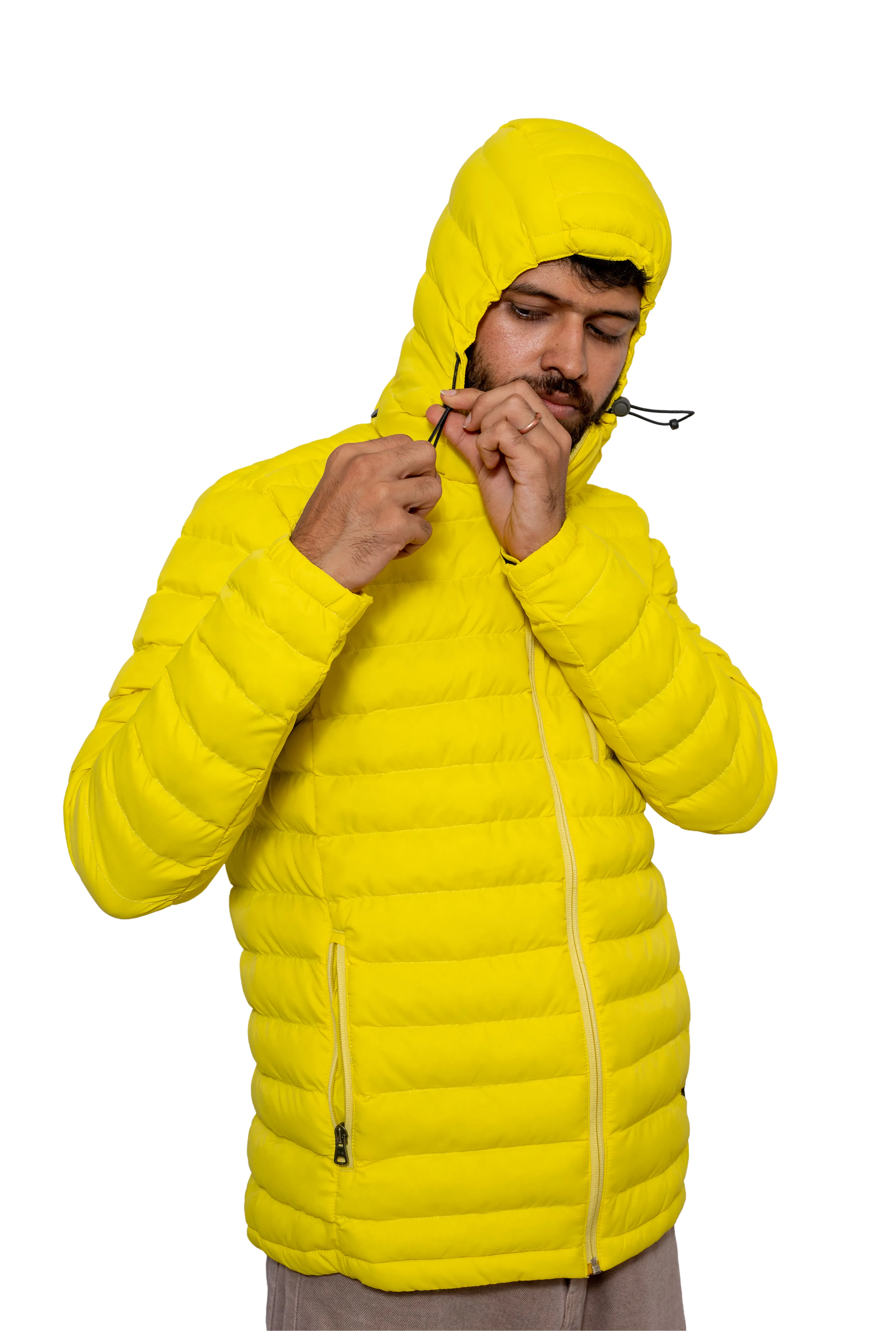 JAG Mt. Elbrus Quilted Snow Jacket | Minus 10 Jacket | Super Soft Nylon Fabric | Ultra Light Series | Sunny Yellow