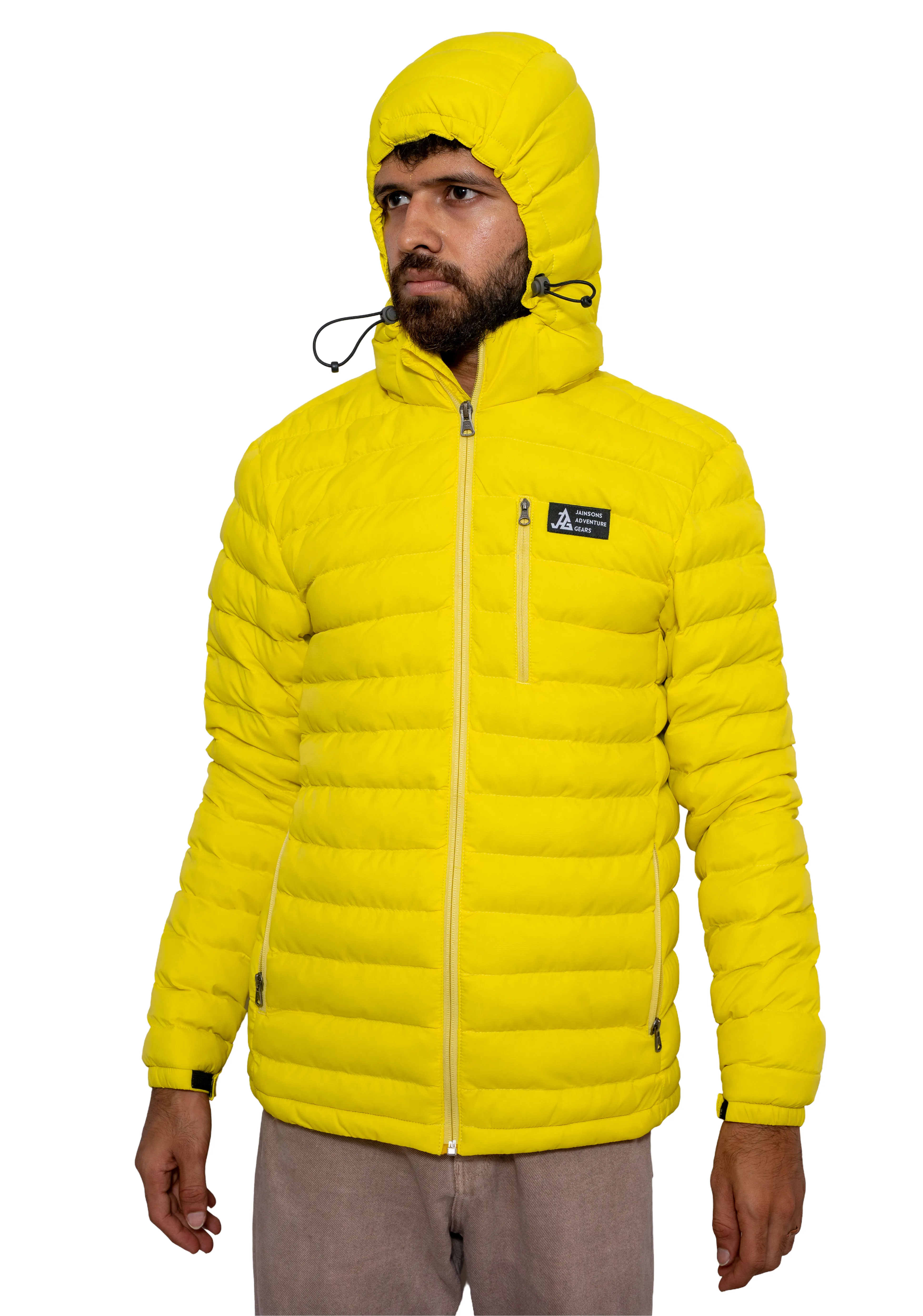 JAG Mt. Elbrus Quilted Snow Jacket | Minus 10 Jacket | Super Soft Nylon Fabric | Ultra Light Series | Sunny Yellow