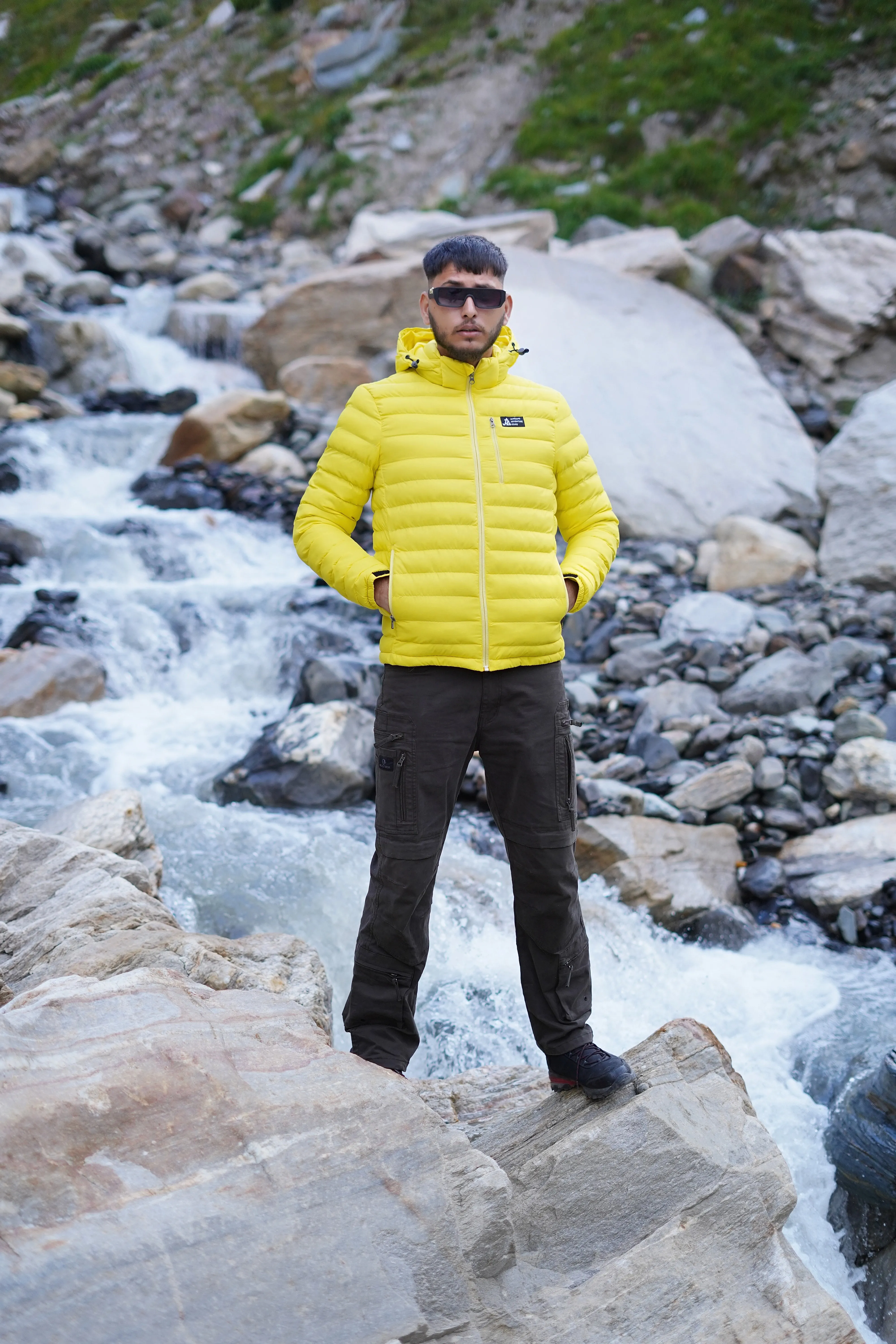 JAG Mt. Elbrus Quilted Snow Jacket | Minus 10 Jacket | Super Soft Nylon Fabric | Ultra Light Series | Sunny Yellow