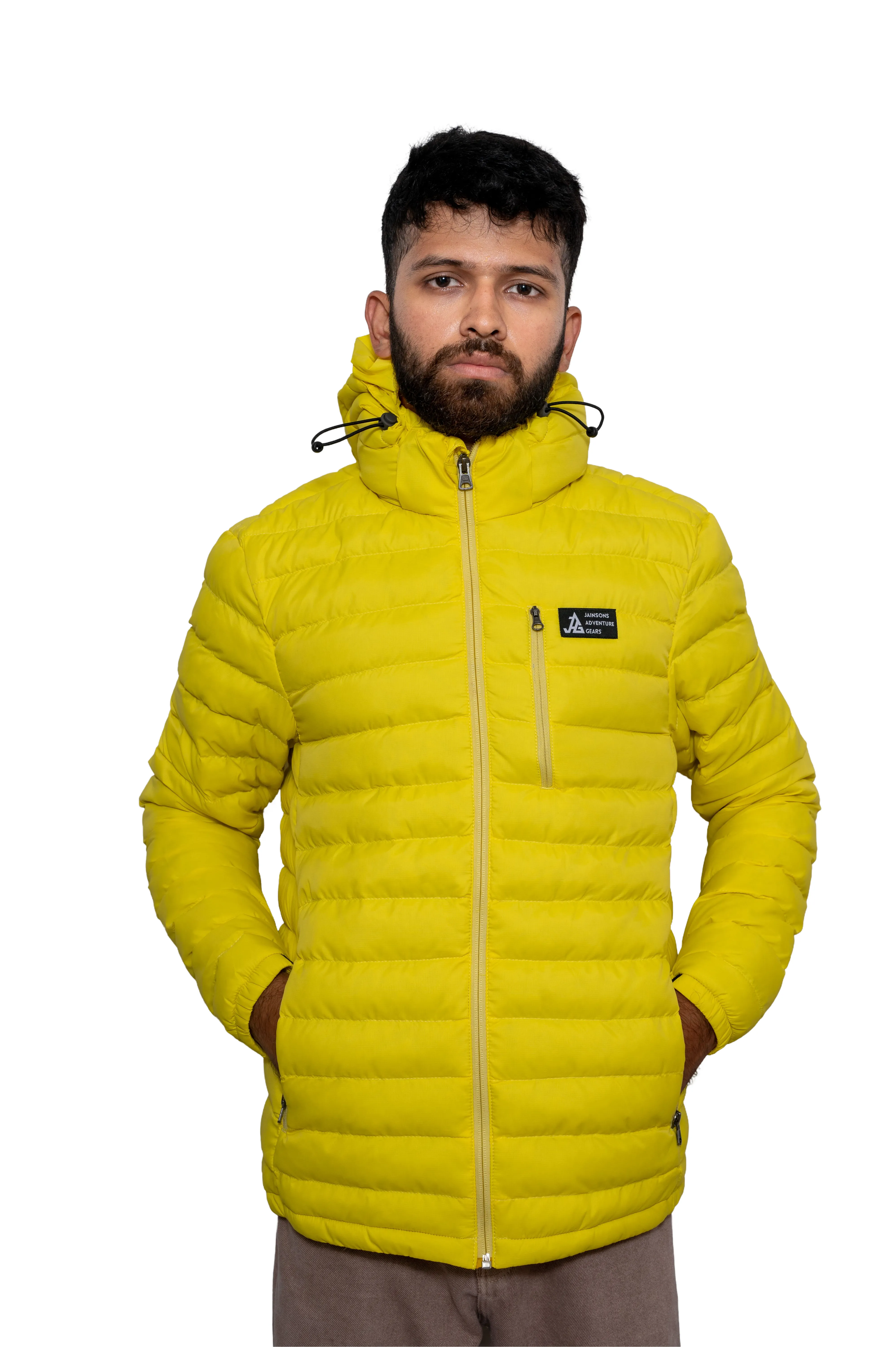 JAG Mt. Elbrus Quilted Snow Jacket | Minus 10 Jacket | Super Soft Nylon Fabric | Ultra Light Series | Sunny Yellow