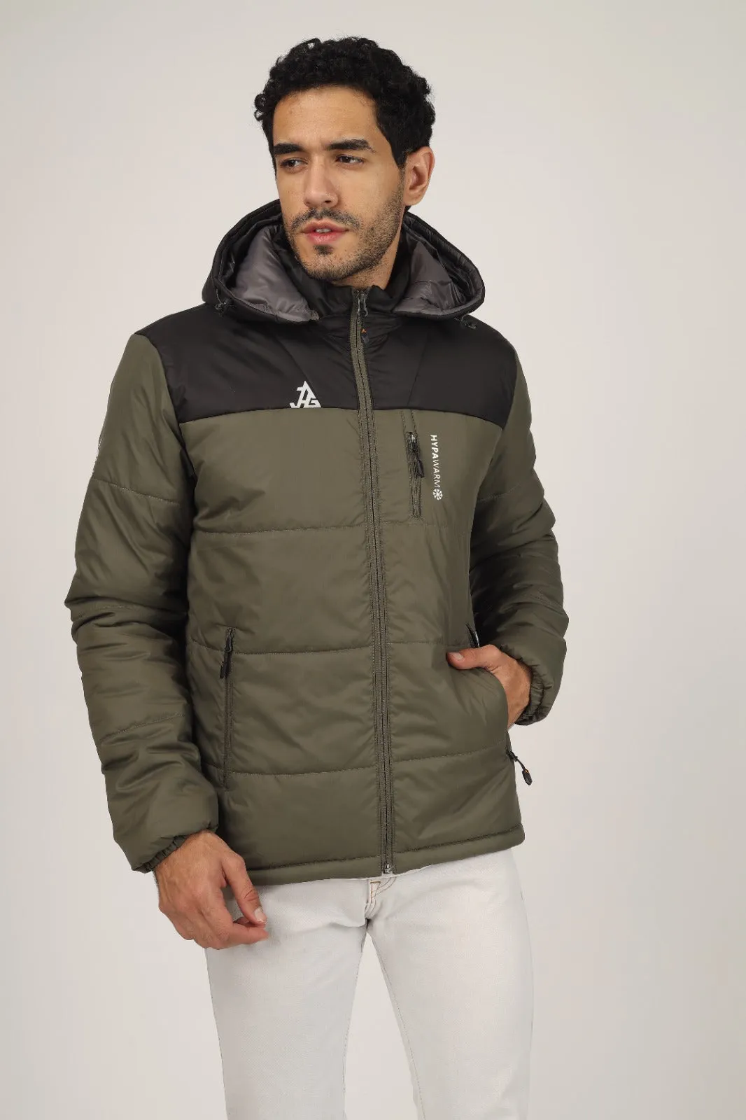 JAG Zanskar Series Ultra Light Minus 5 Quilted Jacket | Polyfill Jacket | Puffer Jacket | Olive-Black