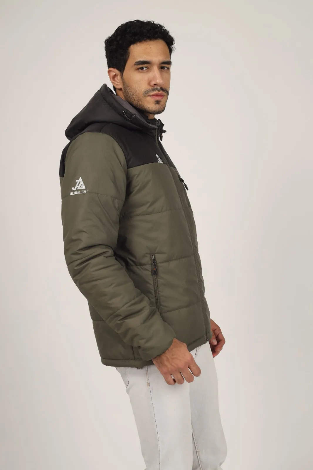 JAG Zanskar Series Ultra Light Minus 5 Quilted Jacket | Polyfill Jacket | Puffer Jacket | Olive-Black