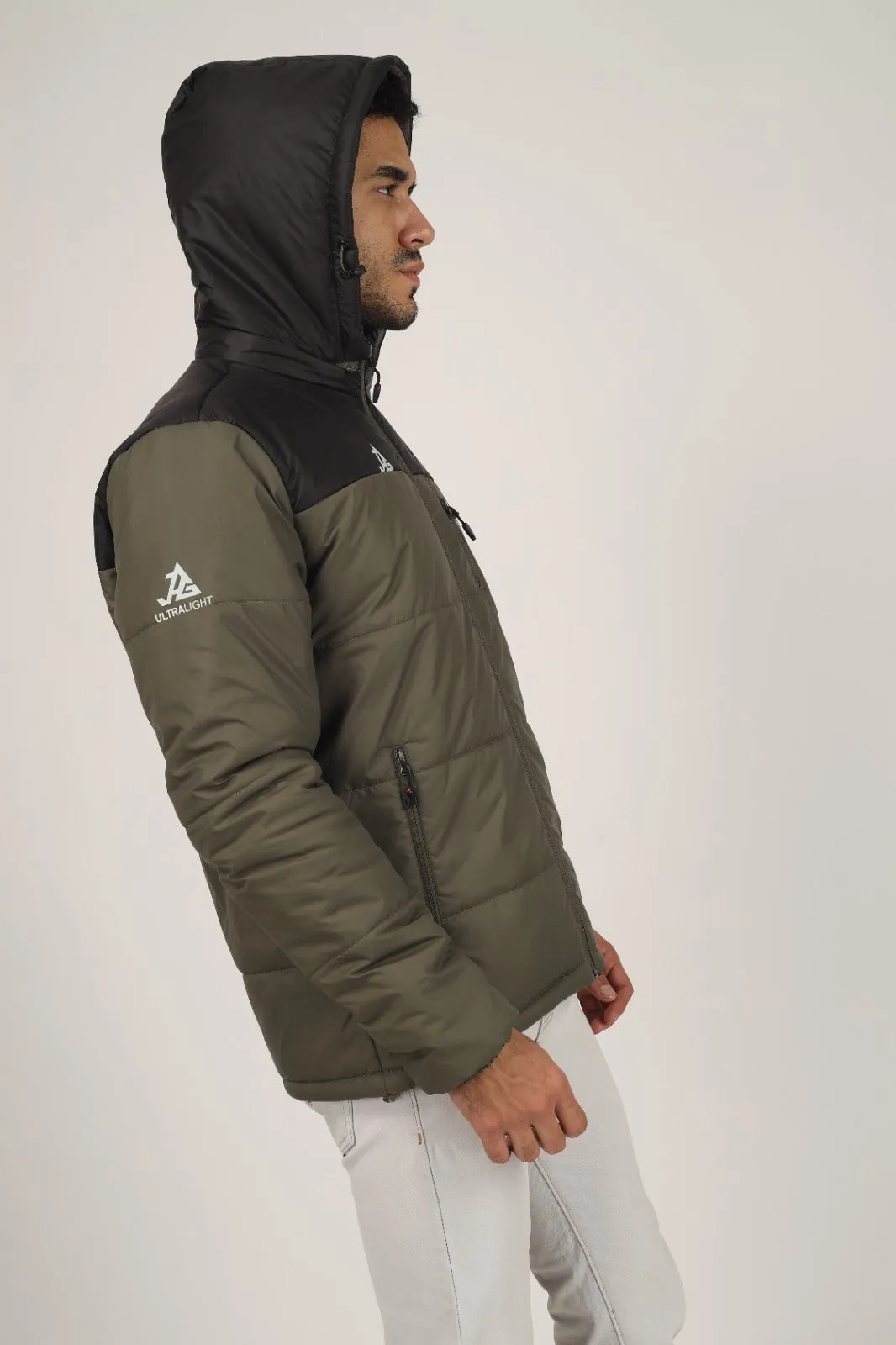 JAG Zanskar Series Ultra Light Minus 5 Quilted Jacket | Polyfill Jacket | Puffer Jacket | Olive-Black