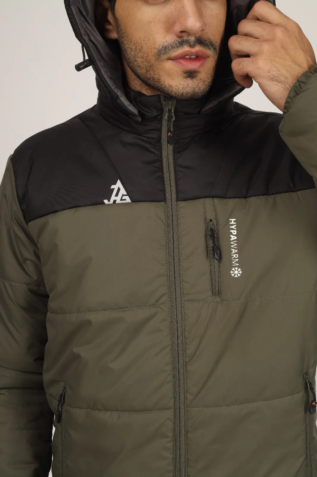 JAG Zanskar Series Ultra Light Minus 5 Quilted Jacket | Polyfill Jacket | Puffer Jacket | Olive-Black