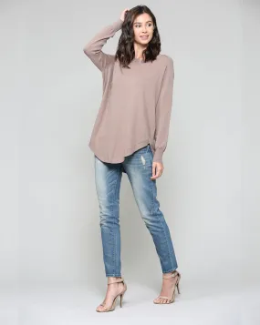 JOH Cashmere Sadie Top Mocha