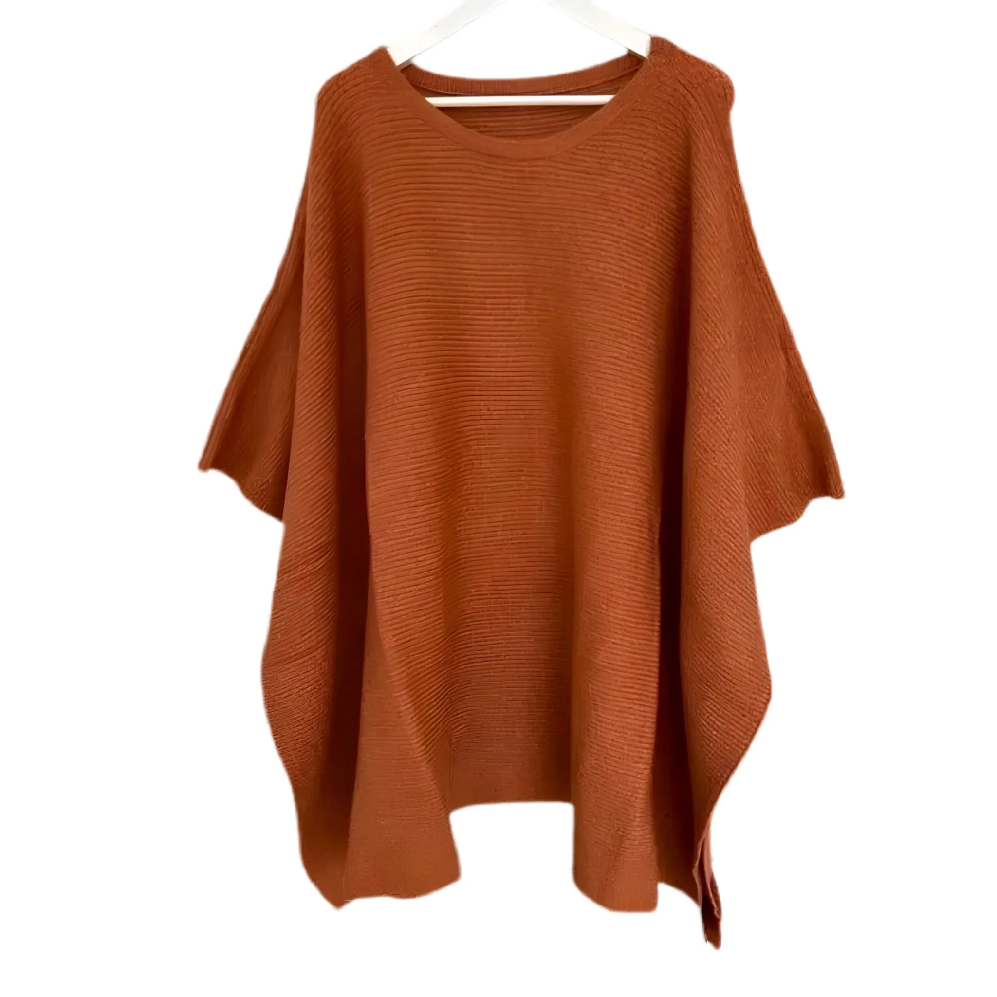 Julian Wool Blend Poncho Free Size