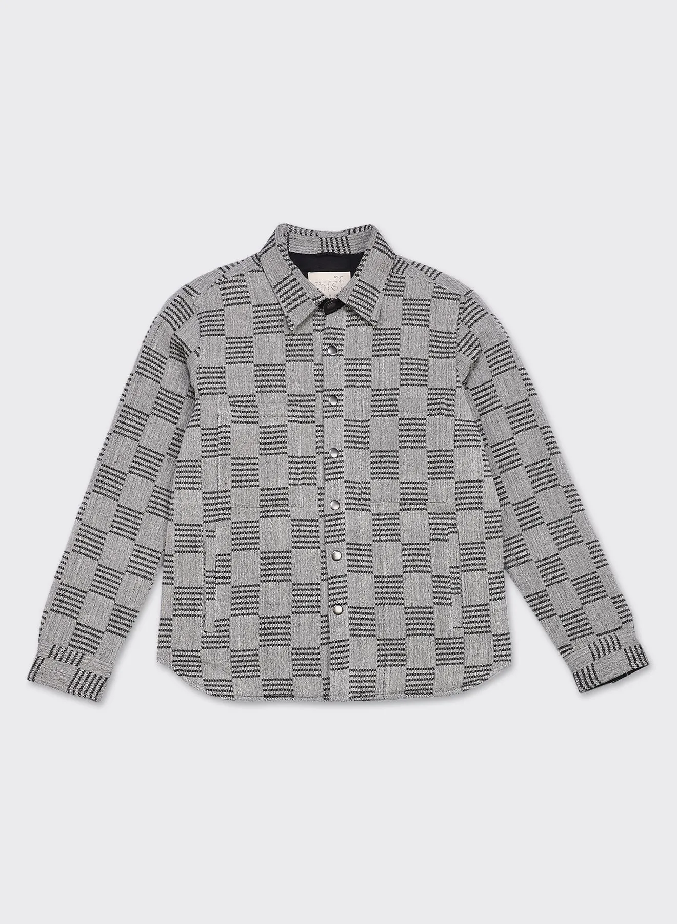 Kardo Black Checkered Woody Cotton Jacquard Jacket