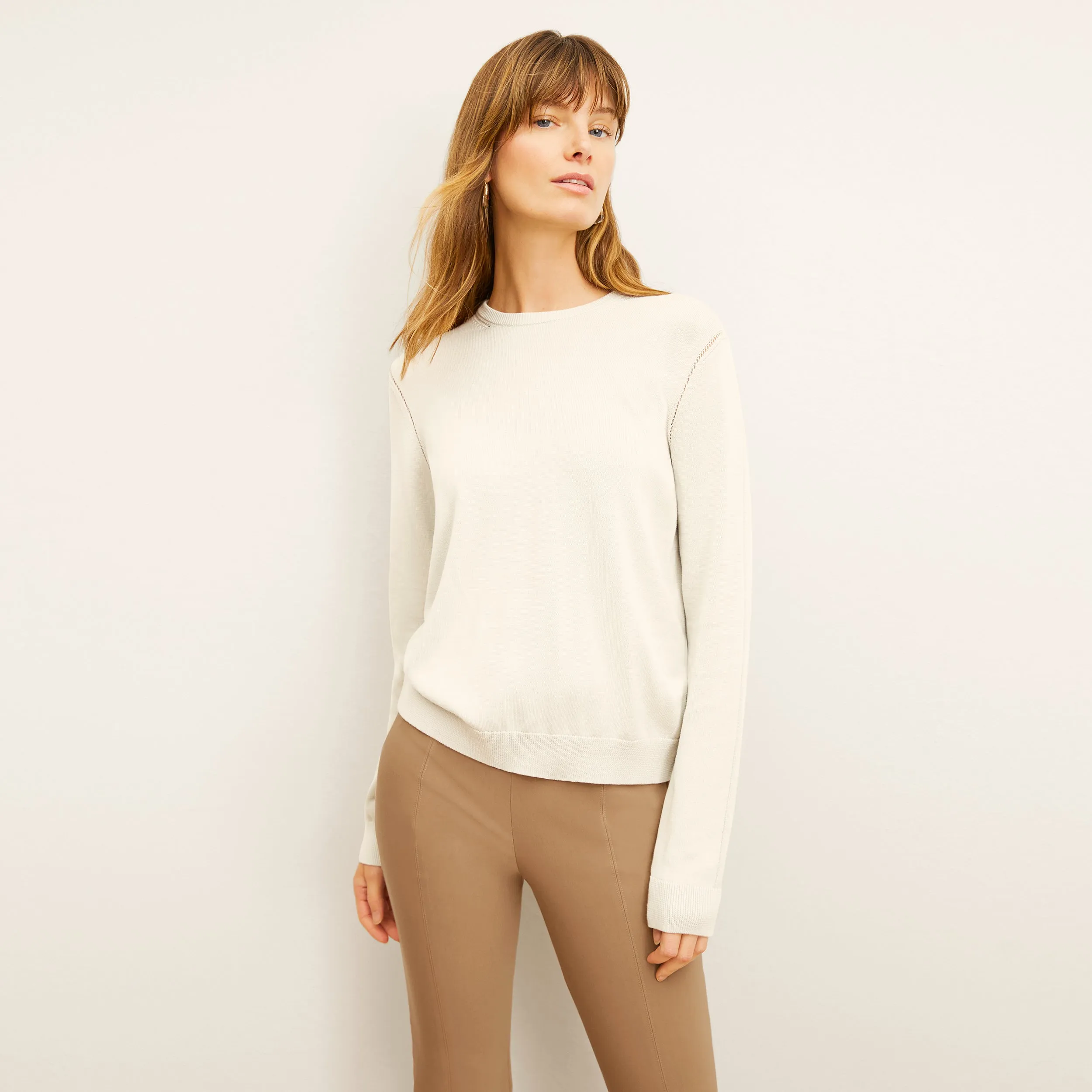 Larissa Sweater - Cotton Silk Knit :: Ivory