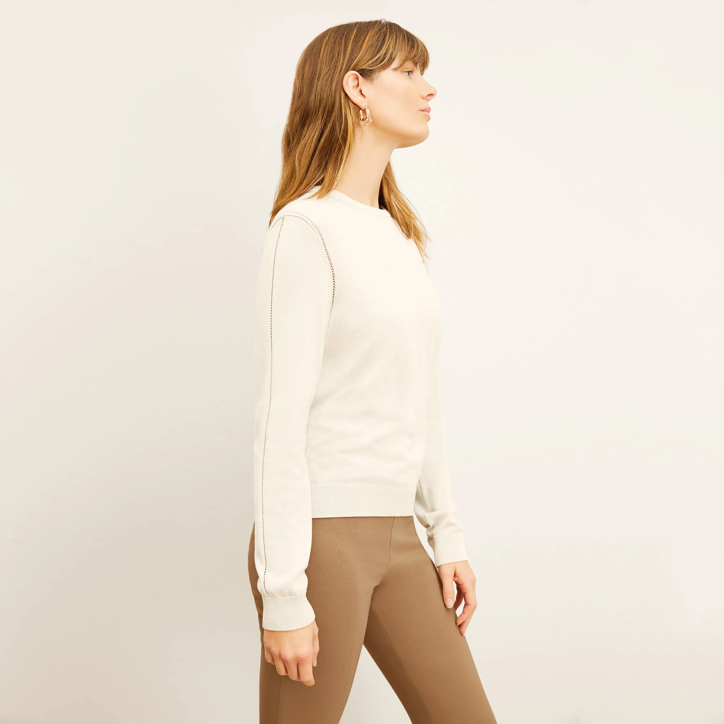 Larissa Sweater - Cotton Silk Knit :: Ivory