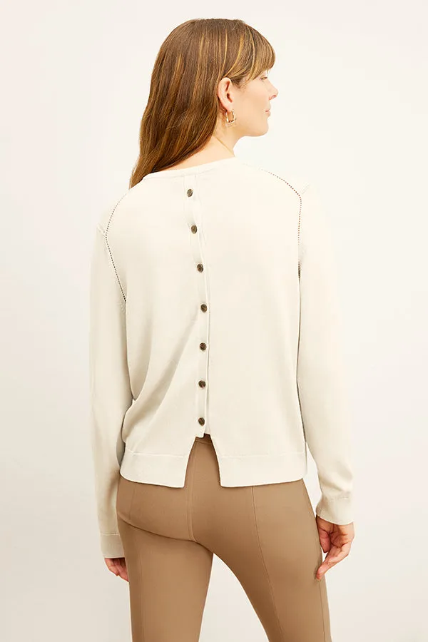 Larissa Sweater - Cotton Silk Knit :: Ivory