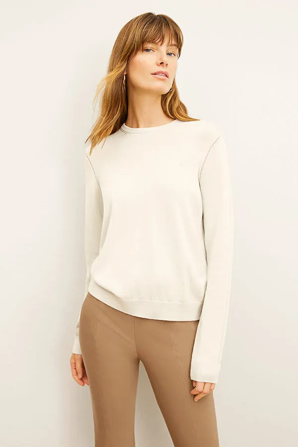 Larissa Sweater - Cotton Silk Knit :: Ivory