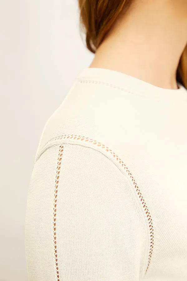 Larissa Sweater - Cotton Silk Knit :: Ivory