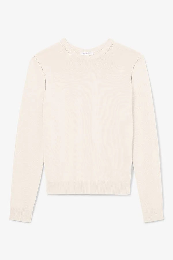 Larissa Sweater - Cotton Silk Knit :: Ivory