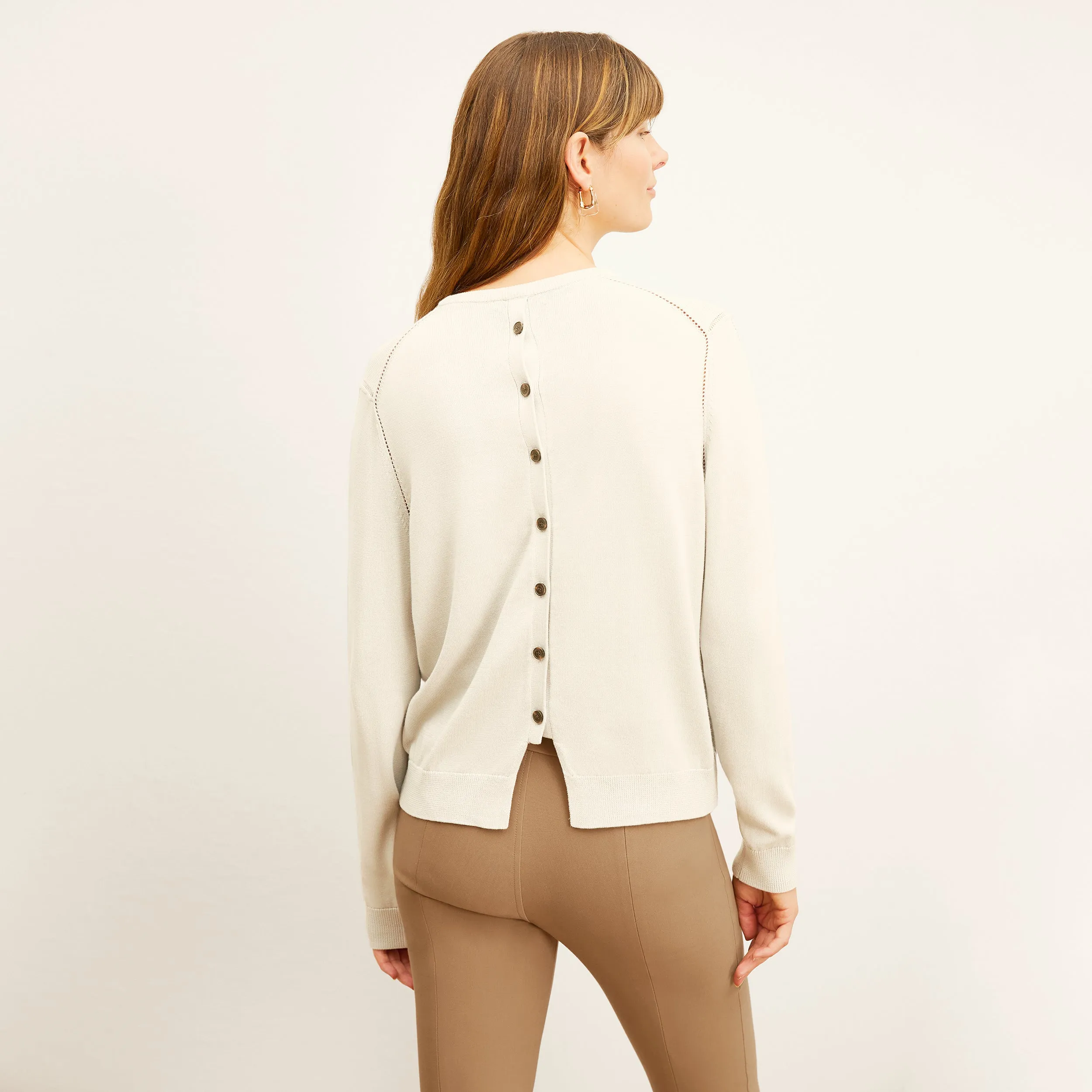 Larissa Sweater - Cotton Silk Knit :: Ivory