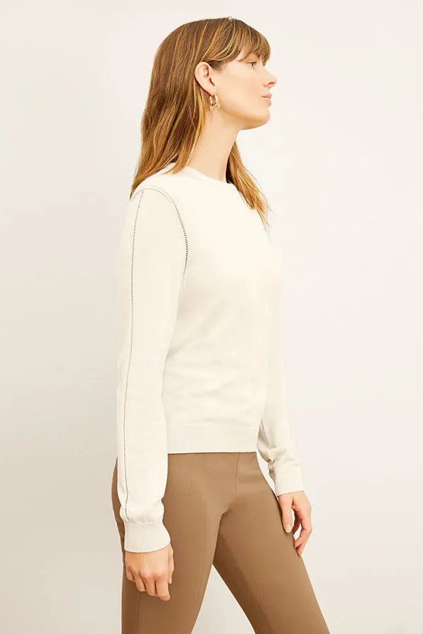 Larissa Sweater - Cotton Silk Knit :: Ivory