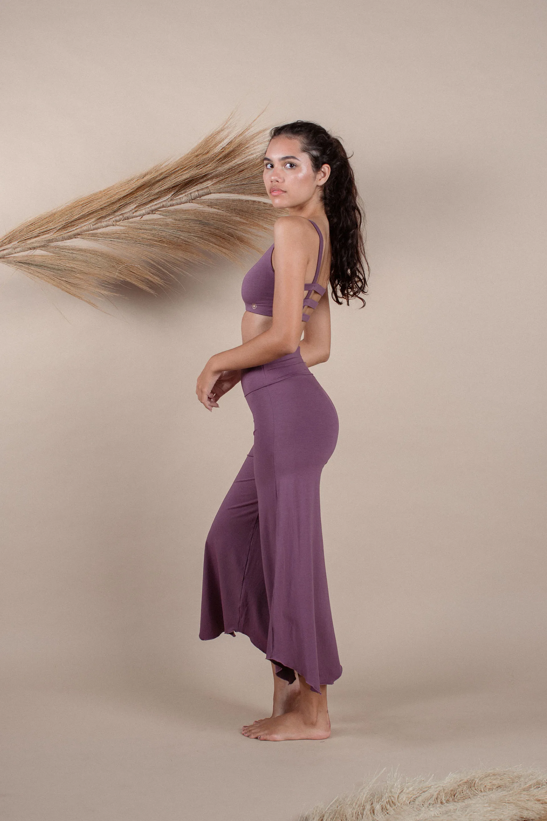 Layla Flares Aubergine