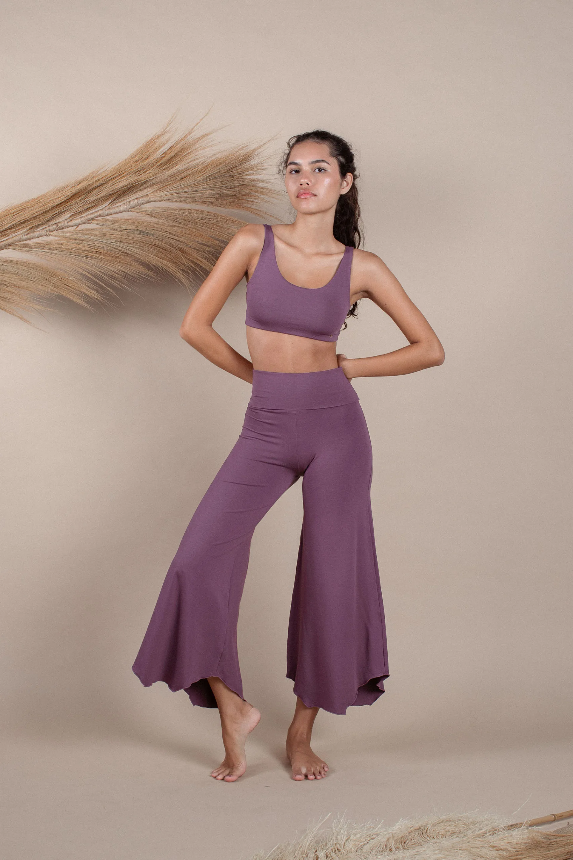 Layla Flares Aubergine