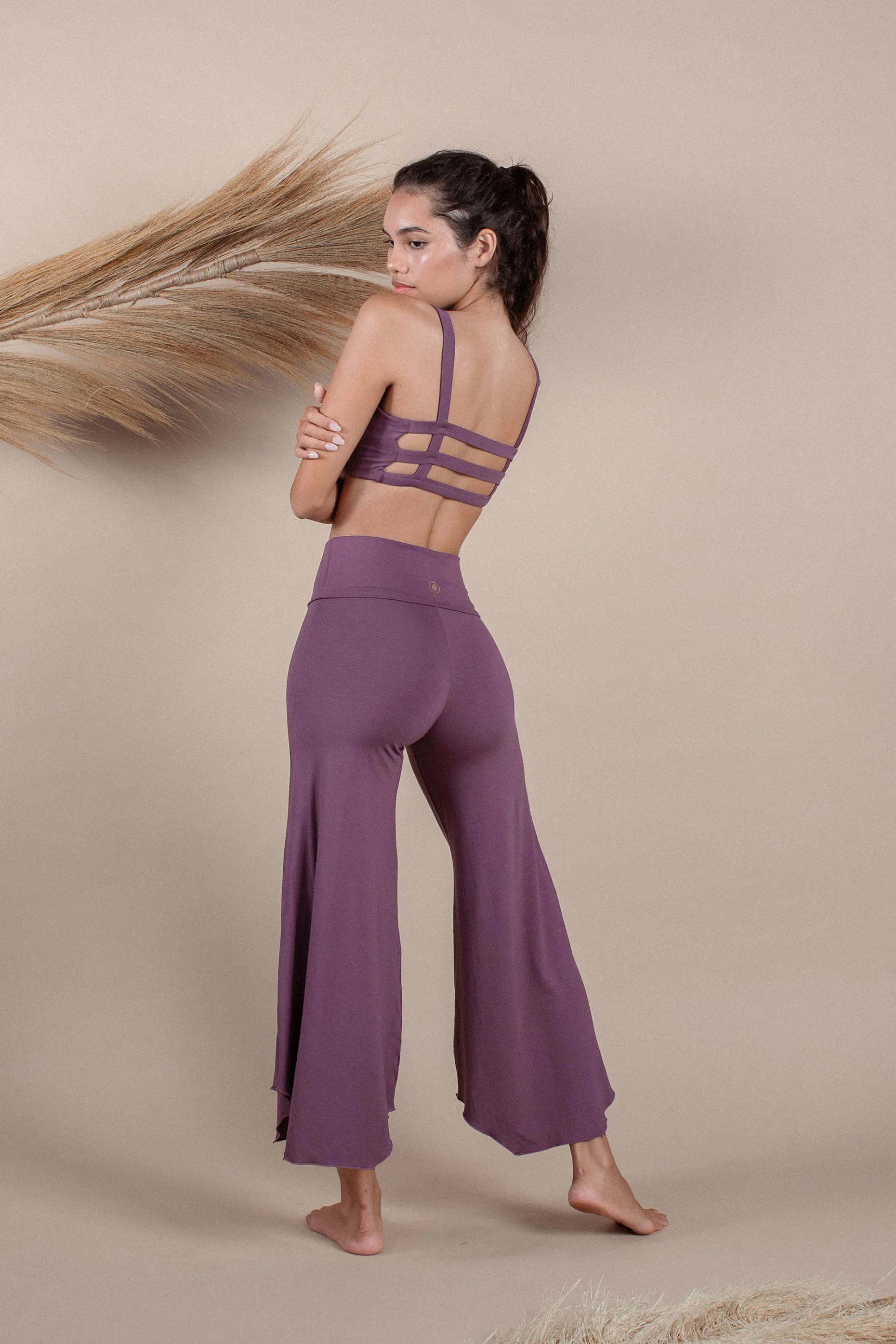 Layla Flares Aubergine