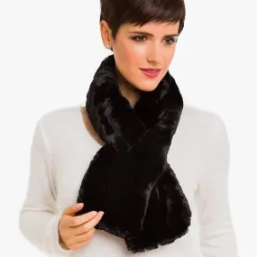 LC Lauren Conrad Women Black Pull Through Stole Scarf ~ One Size