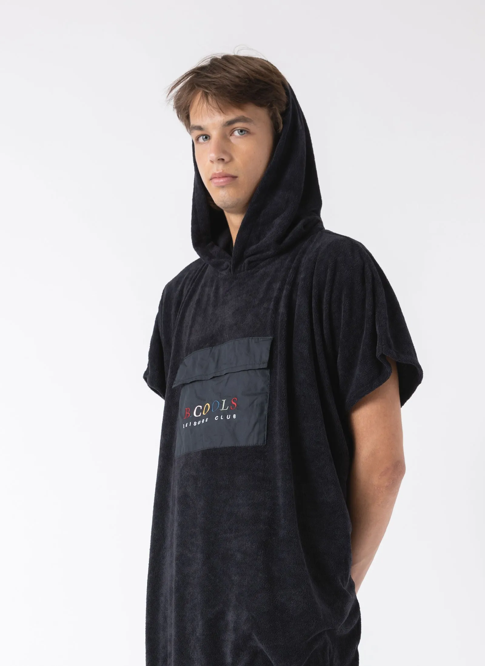 Leisure Club Hooded Towel Black