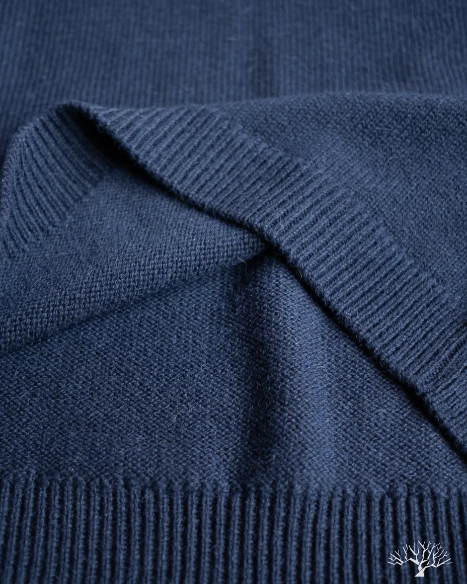 Long-Sleeve Knit Polo - Midnight Alpaca