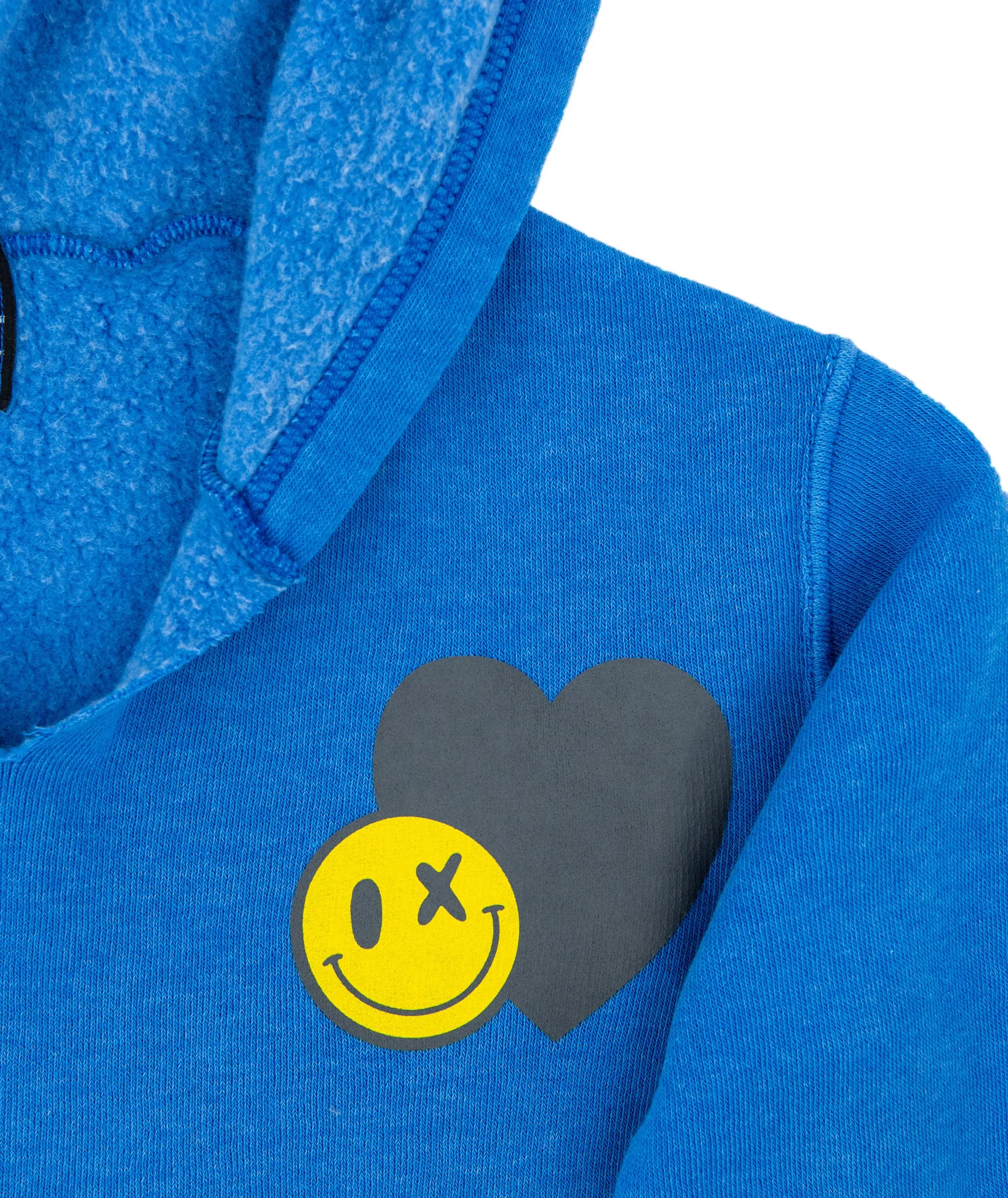 Love Junkie Girls Smile Heart Pullover Slurpee Blue