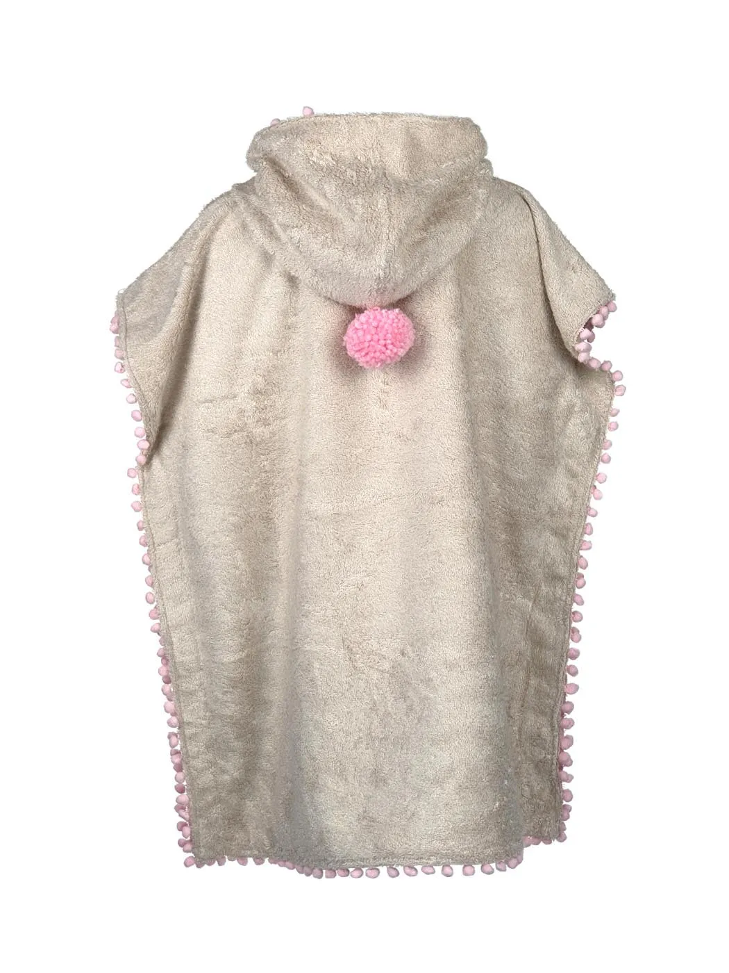 MALOX Beige-Pink Poncho-Bathrobe for kids