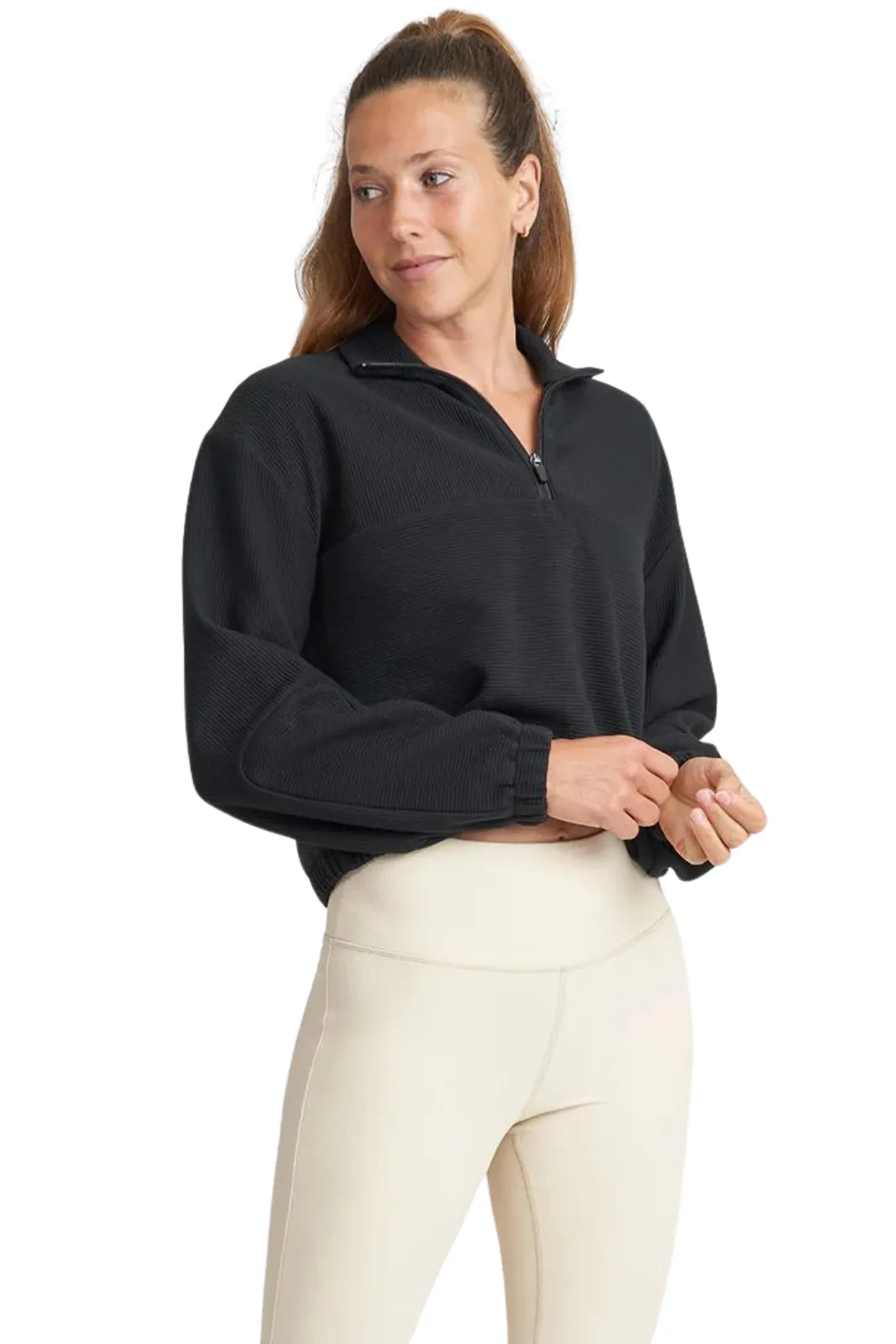 Marlow Half Zip Pullover, Black