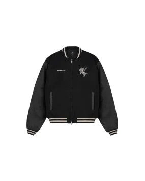 Mascot Wool Varsity Jacket - Jet Black