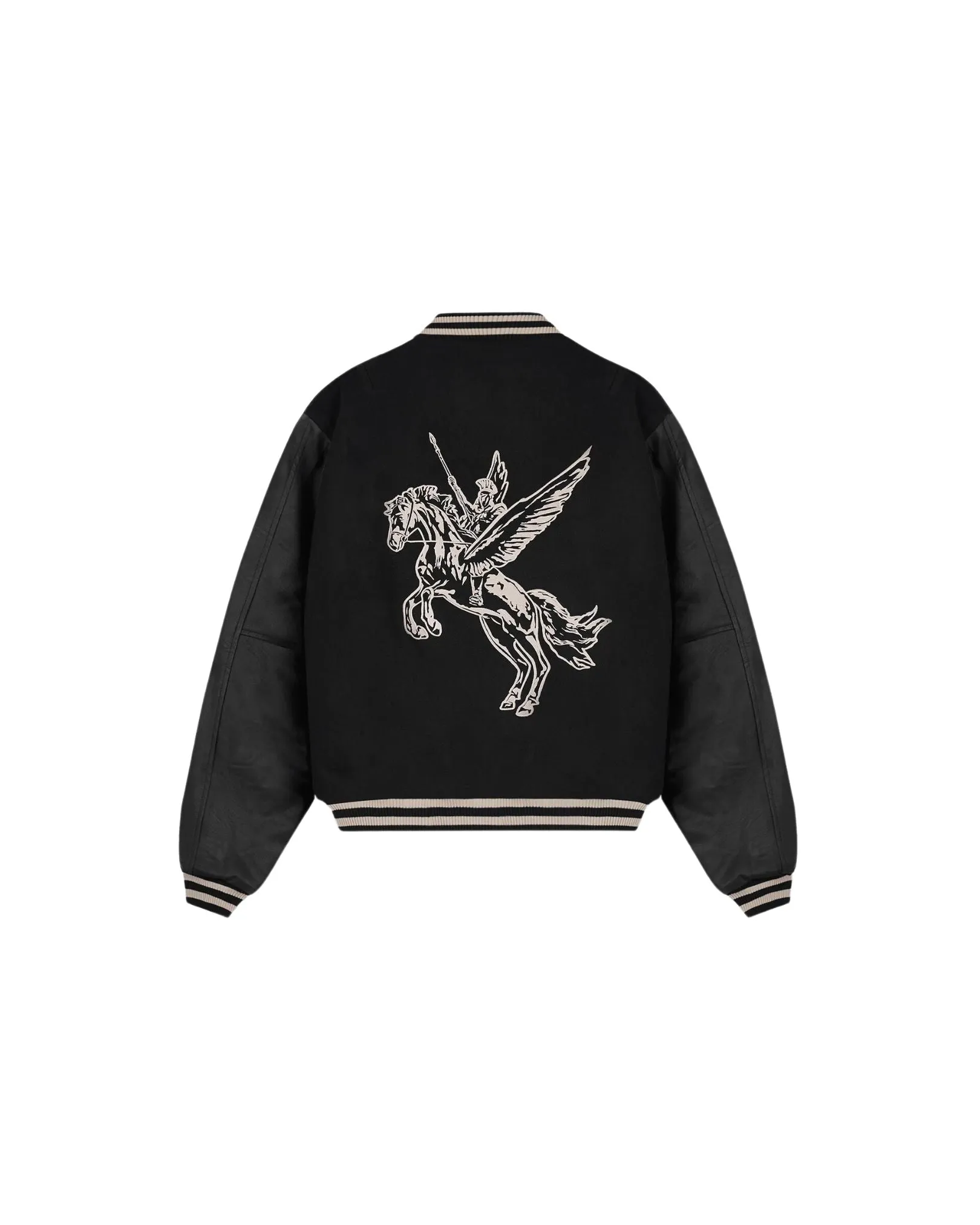 Mascot Wool Varsity Jacket - Jet Black