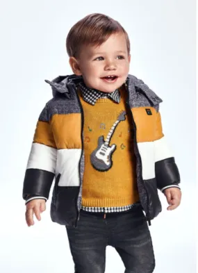 Mayoral Baby & Toddler Boys Guitar Graphic Knit Mustard Sweater