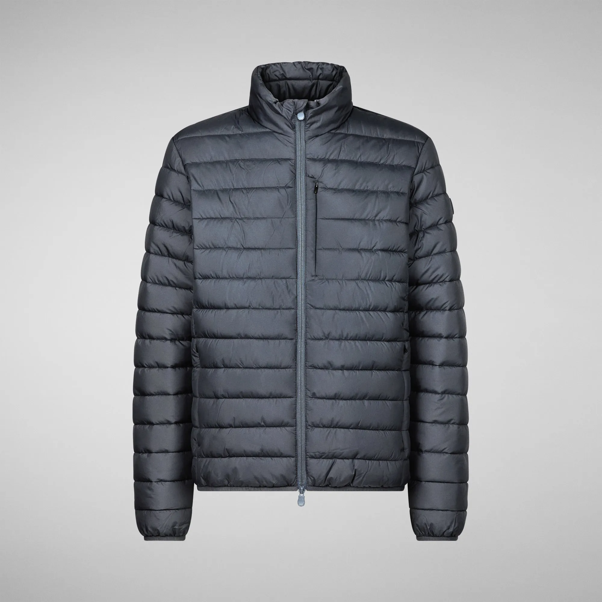 Men's Erion Puffer Jacket in Grey Black