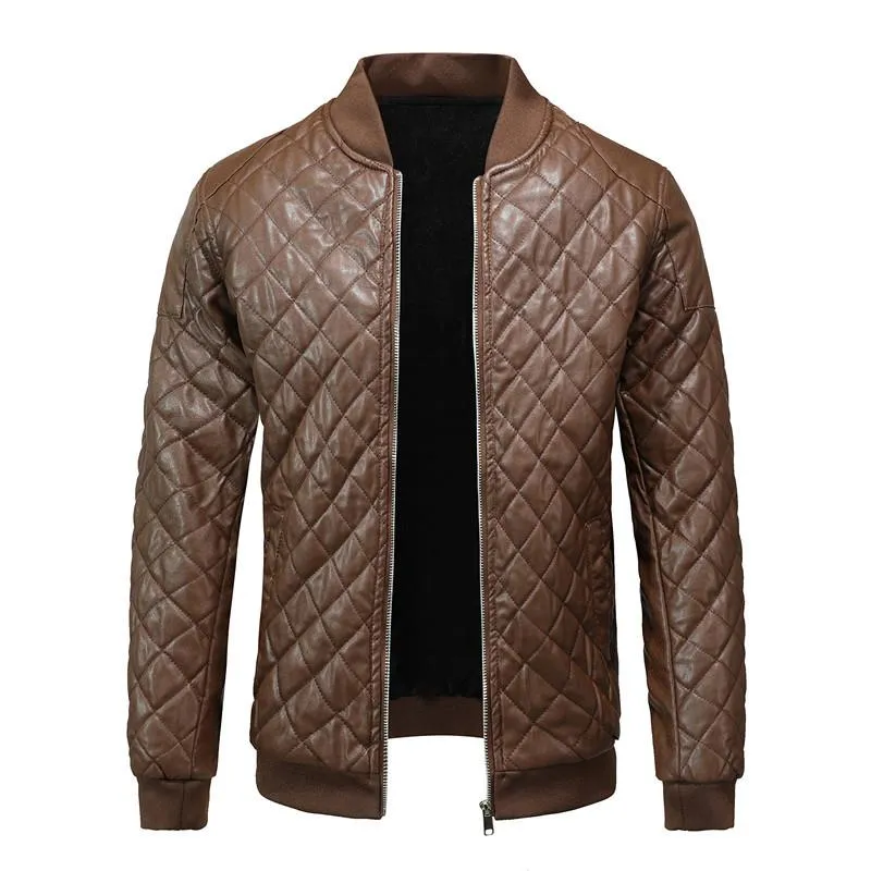 Men's Fit Biker Pu Leather Jacket 42701664YM