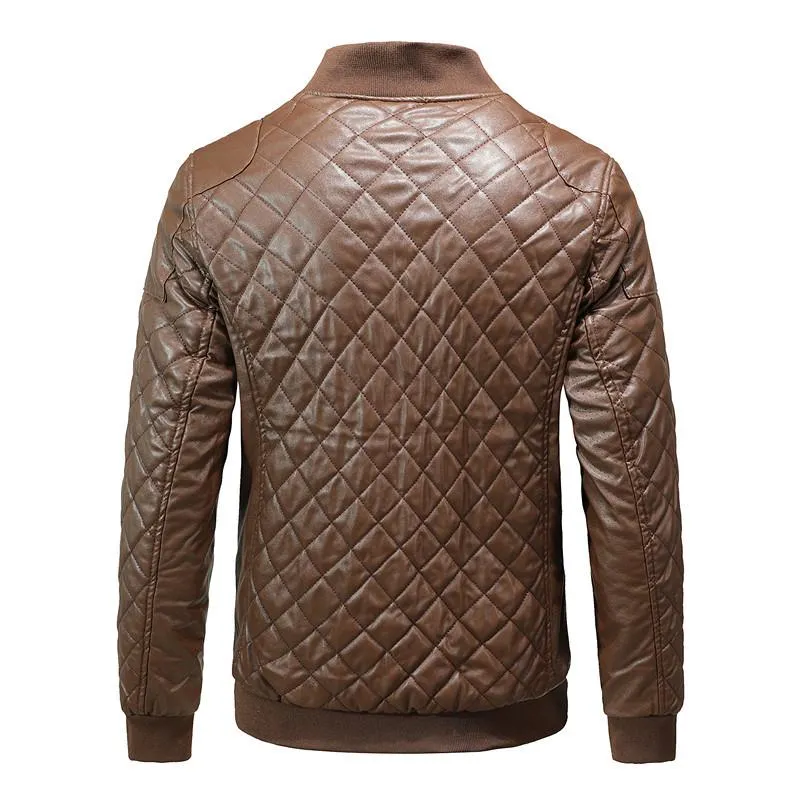 Men's Fit Biker Pu Leather Jacket 42701664YM