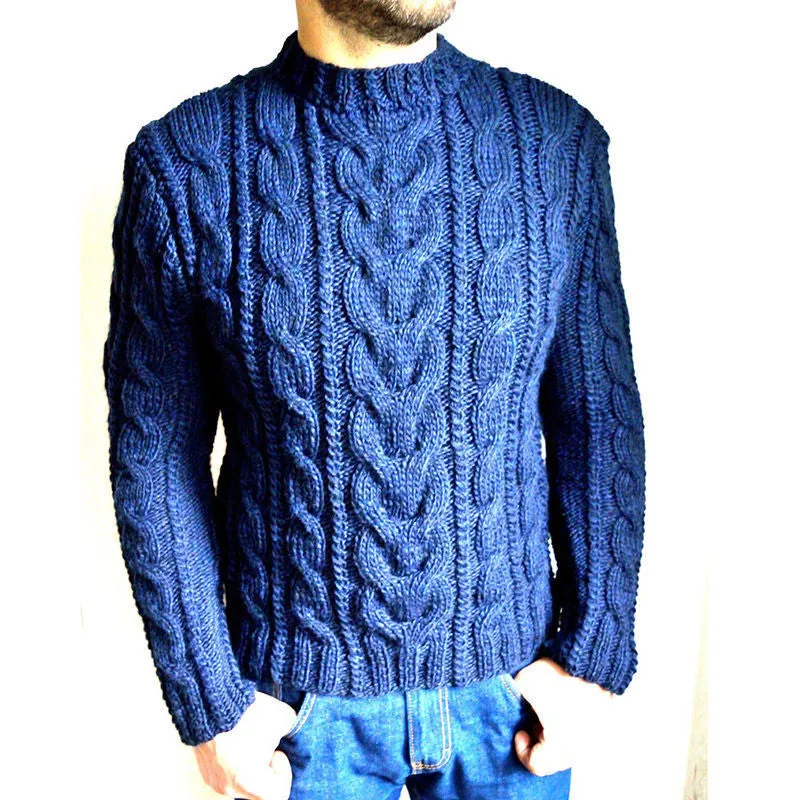 Men's Long-sleeved Padded Pullover Sweater