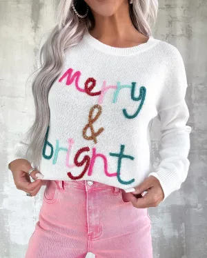 Merry & Bright Sweater - White