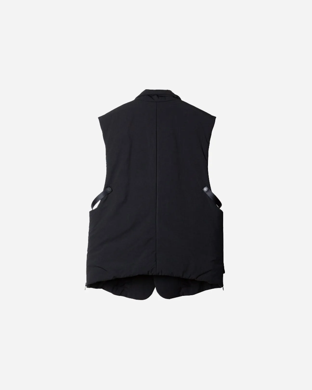 MICROFIBER TWILL PUFFER TAILORED VEST .10【BLACK】